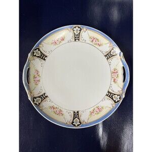 Vintage‎ Noritake Handpainted M Mark Floral Candy Dish 9.5” Made in Japan -T6
